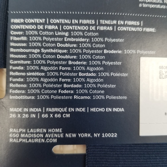 Ralph Lauren Park Row Elysia Euro Sham Cream New - Picture 7 of 9